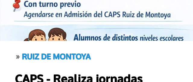 CAPS – Realiza jornadas de salud bucodental para estudiantes