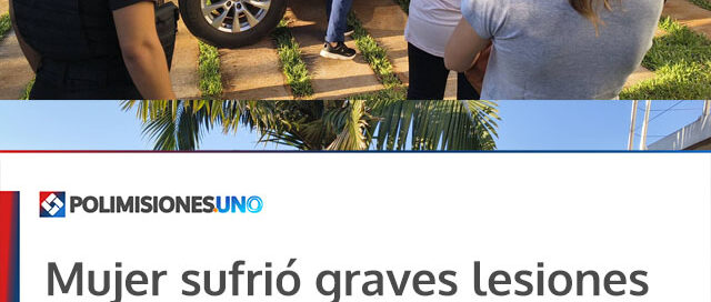 Mujer sufrió graves lesiones tras intervenir en una discusión y el agresor quedó detenido